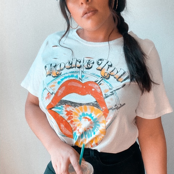 Tops - ✨SOLD OUT✨Tie Dye Tongue Graphic Tee